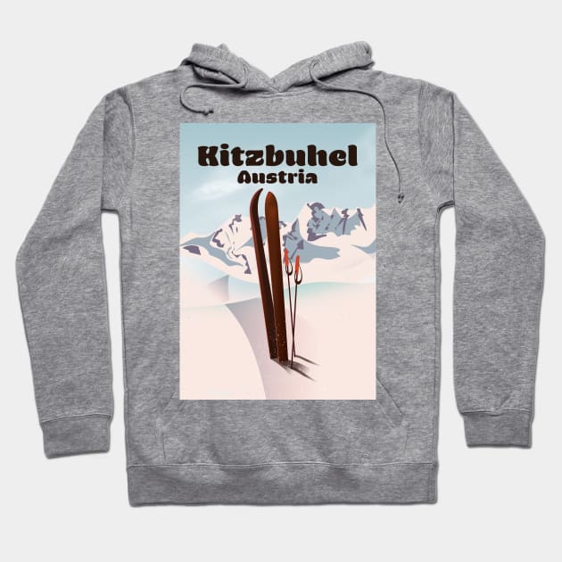 Kitzbuhel Austrian ski poster Hoodie by nickemporium1